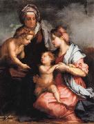 Andrea del Sarto Madonna and Child wiht SS.Elizabeth and the Young john France oil painting artist